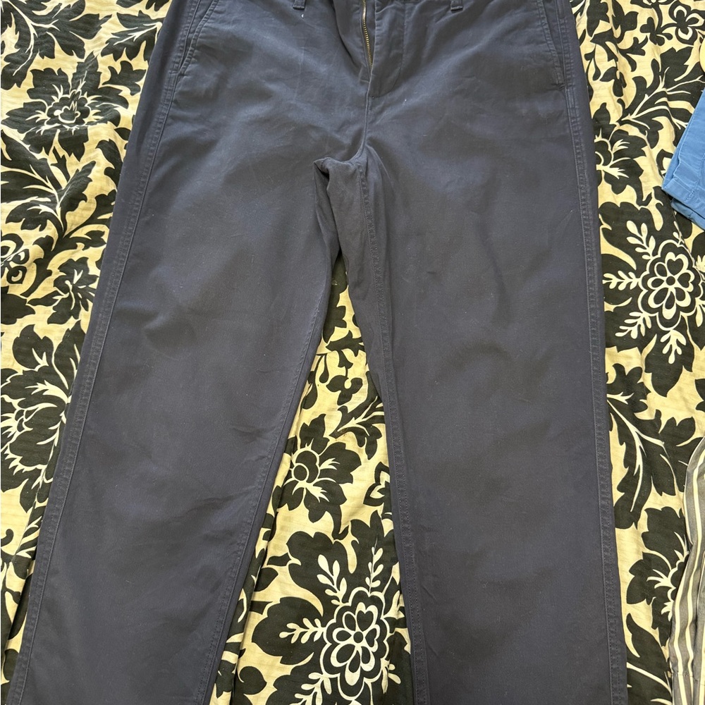 J Crew Women’s High Rise Girlfriend Blue Chino Pants